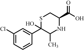((3R,5RS,6RS)-6-(3-氯苯基)-6-羟基-5-甲基-3-硫吗啉羧酸)